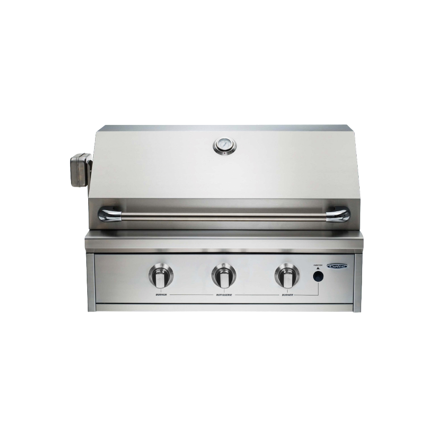 32″ Built In Open Grill BBQ with Solid Flat Plate <br> <br>(Commercial Install Units)